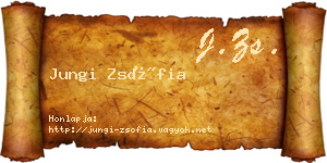 Jungi Zsófia névjegykártya